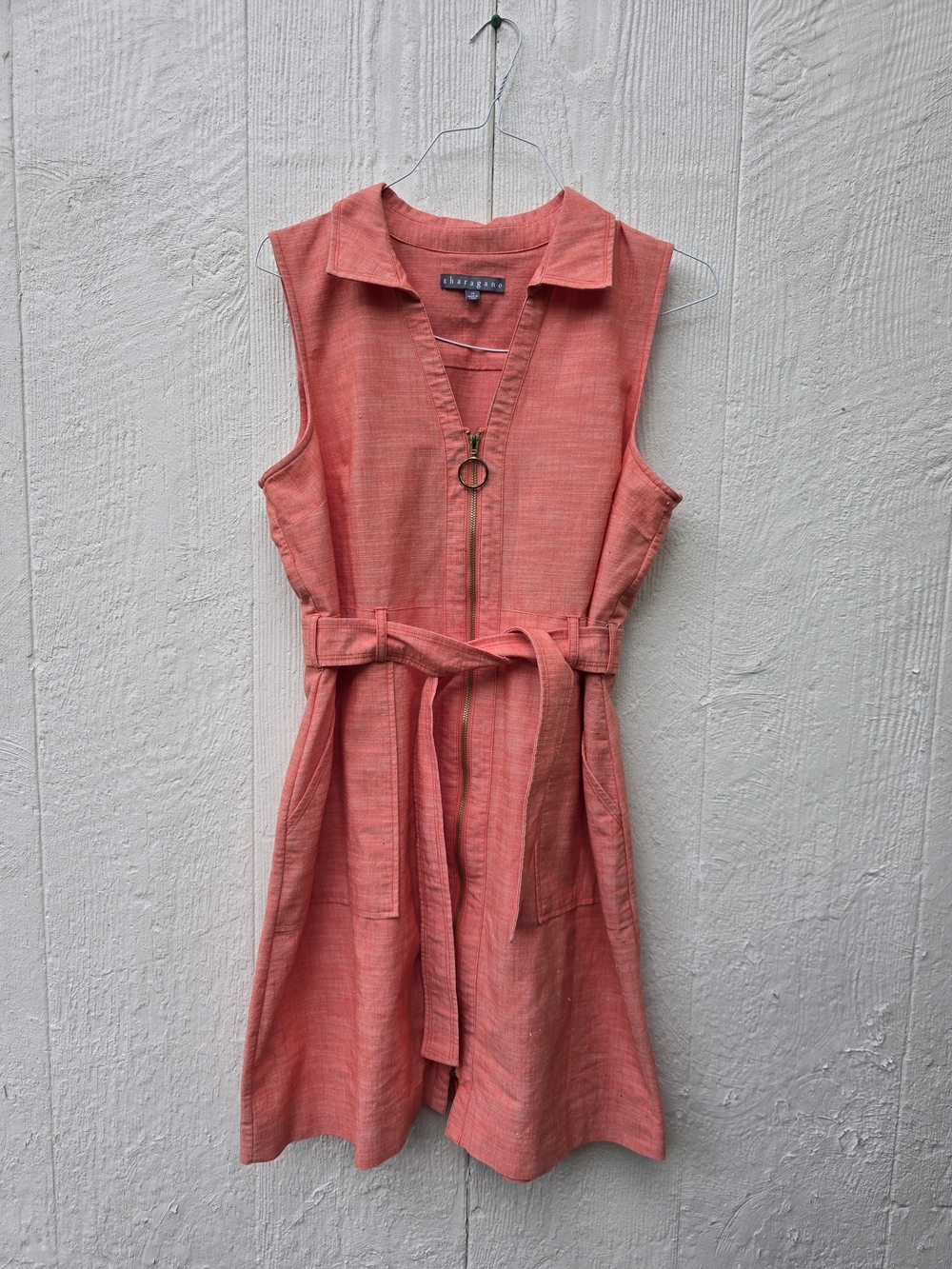 Sharagano Parisian Terracotta Dress Fit N Flare Medium orange